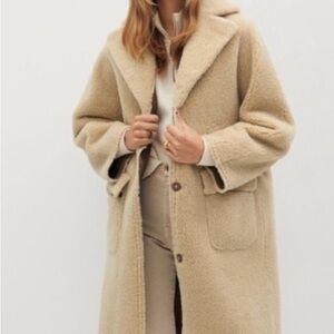 Mango Beige Teddy Jacket